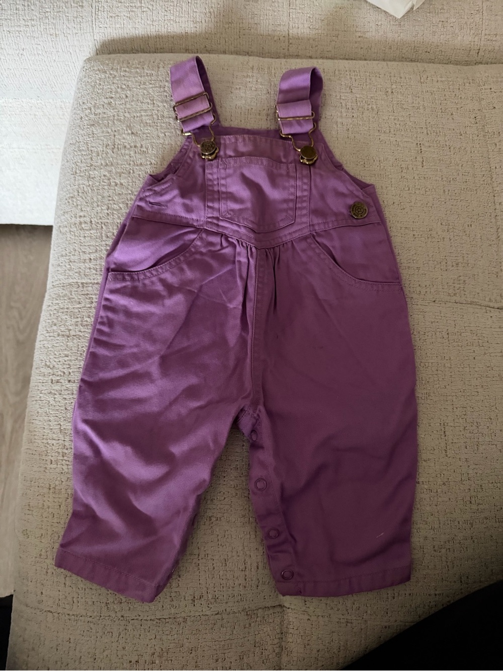 Disney Lavender Kids Overalls with Adjustable Straps